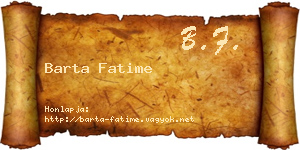 Barta Fatime névjegykártya